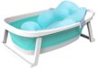 Babify Lagoon Opvouwbare badkuip voor baby's, met kussen, compact inklapbaar, Groen