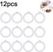 Sans marque 12 Pièces Joints d'étanchéité en silicone Blanc