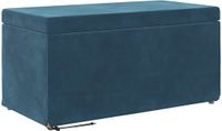vidaXL Kruk Blauw 81 x 41 x 40 cm Velvet en Geëngineerd Hout