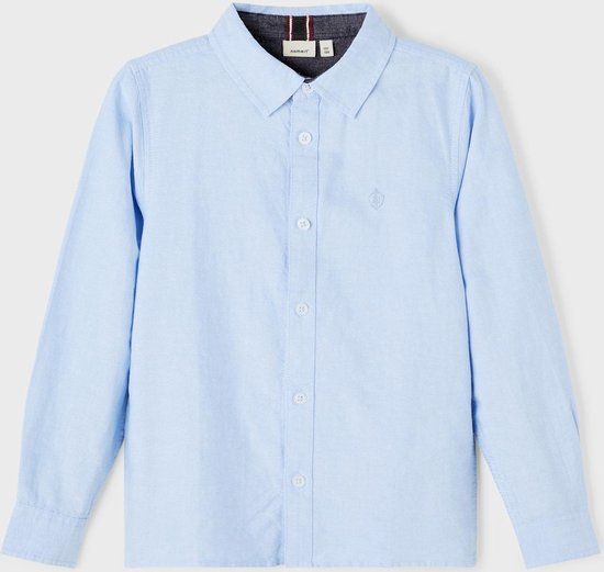 Name It Overhemd Nkmnewsa Ls Shirt Noos - Lichtblauw - Maat 104 - Jongens
