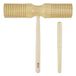 A-Star Two Tone Wood Block Guiro Scraper met houten klopper, percussieritmeblok
