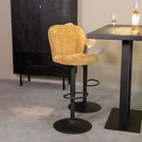 LABEL51 Vino Barkruk - Geel - Velvet - Gaslift