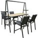 WGXL Collection Sens-line Barset Genua – Rechthoek- Aluminium - Hout
