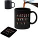Mok, Friends Don't lie Mok, onderzetter en geschenkdoos, motief \"Friends Don't lie\" met kerstverlichting, 325 ml, hoogwaardig cadeau, voor thee, koffie, kantoor, werk, thuis