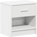 vidaXL Nachtkastje met lade 39x28x41 cm wit