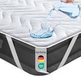 Komfortec Waterdichte matrasbeschermer, 120 x 200 cm, anti-mijt, matrashoes voor boxspringbed en matras, incontinentie-onderlegger, ademend, knetteren zonder knopen, Oeko-Tex gecertificeerd