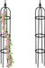 Relaxdays Plantensteun klimplanten - set van 2 - 100 cm - staal - kunststof - staand - zwart