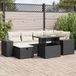 Maison Exclusive - Ensemble de meubles de jardin 8 pièces avec canapé et coussins, noir, en polyrotin