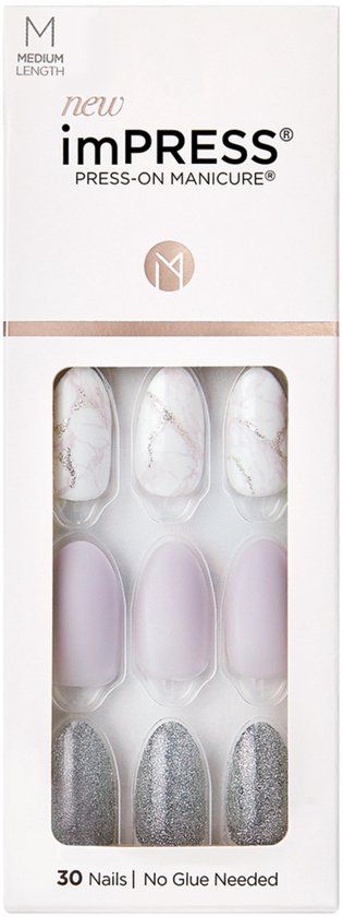Kiss imPRESS KIMM03C - Zelfklevende Nagels - 30 Stuks, Maat M