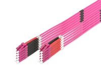 DIGITUS glasvezelkabel OM4 – 10 m – LC naar LC – 5 stuks – Duplex | 1/10/40/100 Gbit/s – MM multimode glasvezel LAN-kabel – vezeltype: 50/125 µ – violet (Violet)