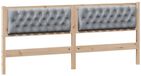 vidaXL Hoofdbord Massief Grenenhout Bruin et Gris Clair 200 cm