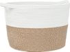 vidaXL Wasmand - Ø 60x36 cm - Katoen - Bruin en Wit