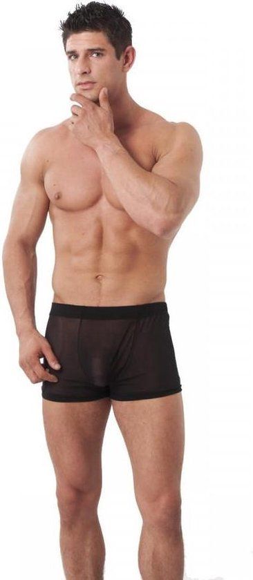Rimba Amorable Transparante Mesh Shorts Heren Zwart