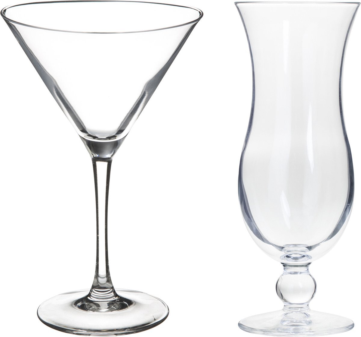 Secret de Gourmet Cocktailglazen set - blue hawaii/martini glazen - 8x stuks