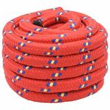 vidaXL Multifunctioneel touw 30 mm 10 m Rood PP