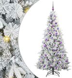 vidaXL Kunstmatige Hinged Kerstboom met 300 LED Wit 180 cm PE en PVC