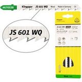 Klingspor 670538 JS 601 WQ lames de scie sauteuse, 100 x 8 x 1,45 mm longueur de travail 75 Chrome vanadium, affûtage en croix, conique, 6 dents par pouce, emballage SB en boîte 5