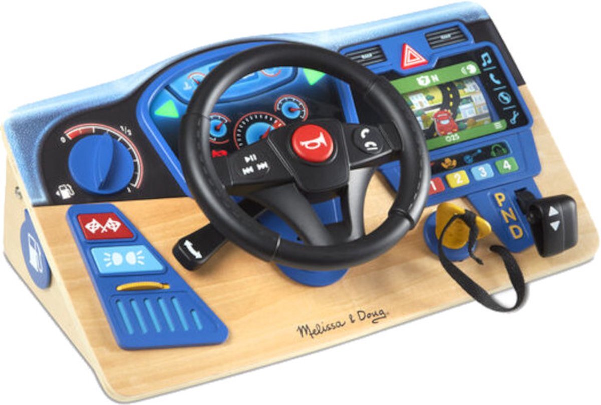 MELISSA & DOUG Interactief Dashboard Vroom & Zoom Junior Hout