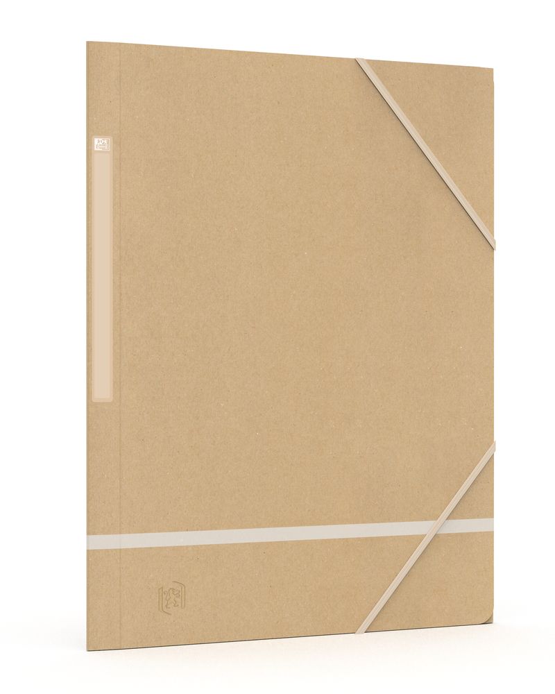 Oxford A4 Cardboard File Folder - Beige - 3 Flaps - 200 Sheet Capacity