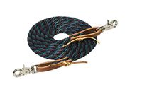Weaver Leather riem van polytouw, 0,95 cm x 2,4 m, zwart/blauw/bruin (Midnight Sky/Wildflower/Spruce Ridge)