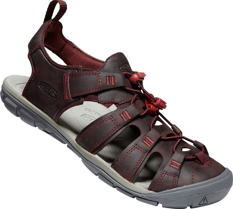Keen Clearwater CNX Leather Sandalen Dames - Rood - Maat 38