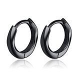 TJ Tom Jaxon Tom Jaxon Heren Oorbellen - Twist Zwart-9mm