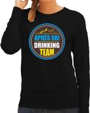 Bellatio Decorations Shoppartners Bv Apres ski trui Apres ski drinking team zwart dames - Wintersport sweater - Foute apres ski outfit/ kleding/ verkleedkleding XXL