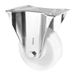 WAGNER 04858001 Meubelrol/bokrol, diameter 80 mm, hoogte 105 mm, verzinkt staal, wit, schroefplaat 85 x 105 mm, draagkracht 50 kg