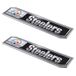FANMATS NFL - Pittsburgh Steelers 2-delige Heavy Duty Alumnium Truck Embleem Set, Zwart, 1,75 "x 8"