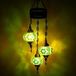 Halay Turkse hanglamp - oosterse hanglamp met 3 groene mozaïek bollen - handgemaakt - 20cm breed