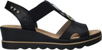 Rieker Sandalen Dames Zwart Synthetisch Maat 39