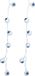 Fiestas Guirca Halloween LED lampjes - 2x - oogbal/ogen - op batterijen - 130 cm - griezel uitstraling