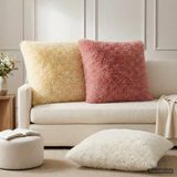 vidaXL Kussensloop 6 pcs HEERLEN Crèmekleurig 80 x 80 cm PV Fleece