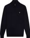 Lyle and Scott Golf Core 1/4 Zip Merino Mix Pull Homme Bleu Foncé 2XL
