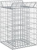 vidaXL Gabion verhoogd bed 50 x 50 x 80 cm gegalvaniseerd staal zilver