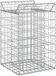 vidaXL Gabion verhoogd bed 50 x 50 x 80 cm gegalvaniseerd staal zilver