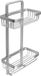 TATAY Ice, badkamerhoekmand met 2 niveaus, aluminium, 20,5 x 10,5 x 38,5 cm, zilver