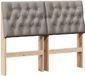vidaXL - Gestoffeerd hoofdbord - Taupe - 120 cm - Massief grenenhout
