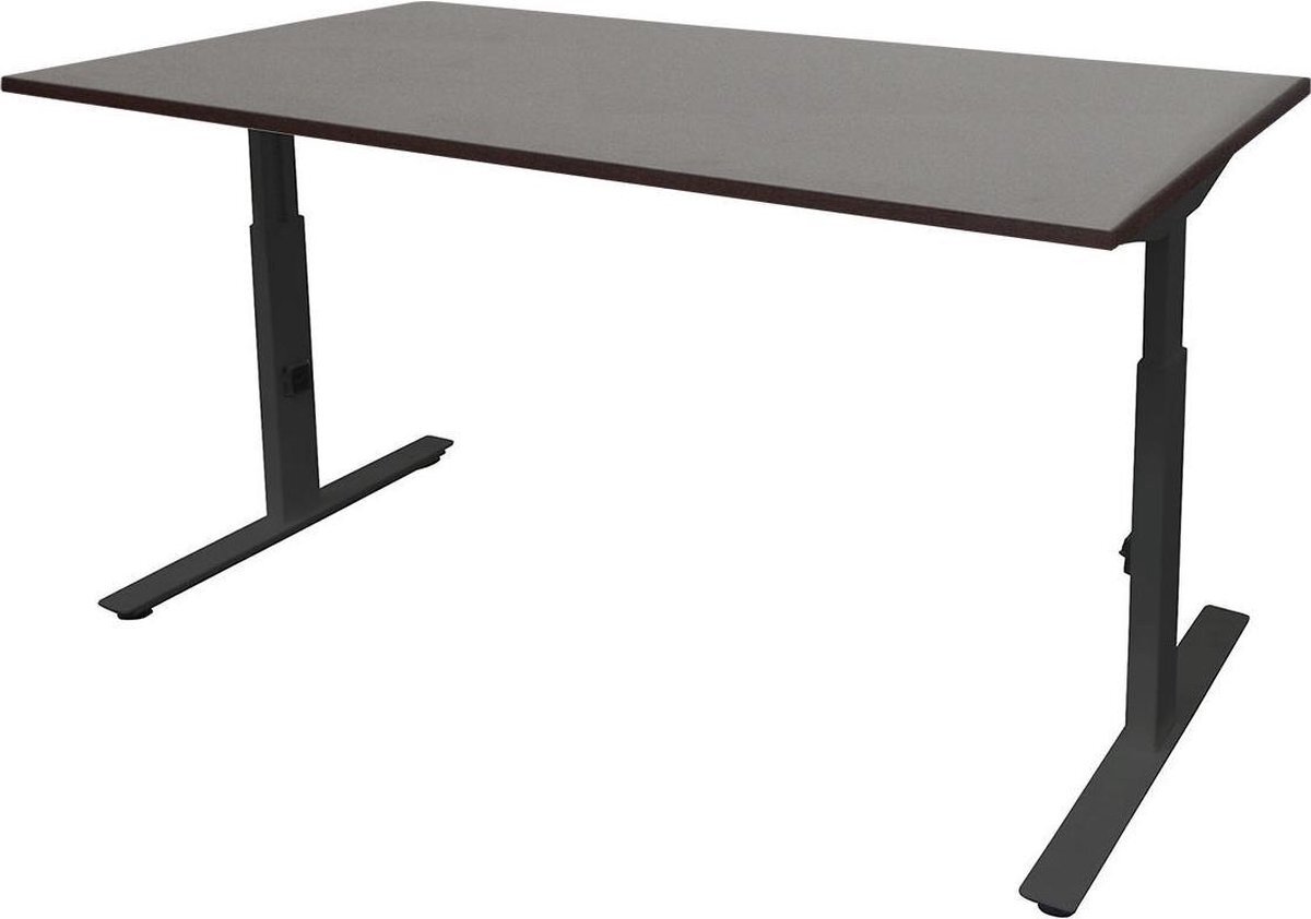 Schaffenburg Verstelbaar Bureau - Linesto 120x80 logan - zwart frame