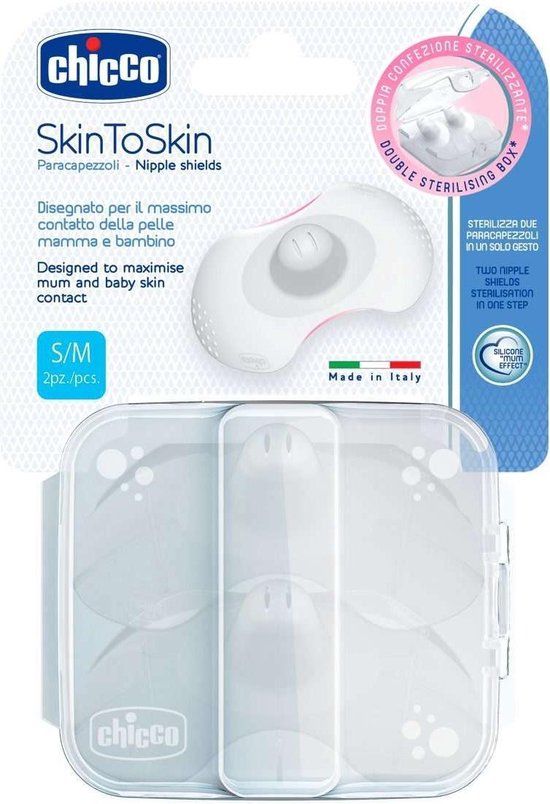 Chicco SkinToSkin Silicone Breast Shield - S/M - Transparant