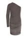 ONLY KOGCAROL ONESHOULDER GLITTER DRESS JRS Meisjes Jurk - Maat 158/164 - Polyamide - Coffee Bean
