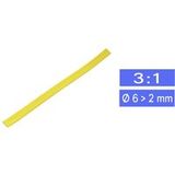 TRU COMPONENTS 1572305 Krimpkous zonder lijm Geel 6 mm 2 mm Krimpverhouding:3:1 per meter