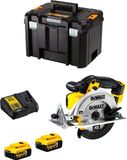 DeWALT Accucircelzaag DCS391P2 (2 x 5,0 Ah accu's + oplader DCB115 + TSTAK VI opbergkoffer)