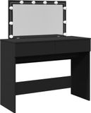 vidaXL Kaptafel met LED-verlichting, zwart, 100x40x120 cm