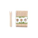 GREENBOX Frietvorken van hout, composteerbaar, van hardhout, naturel, frietvorken, friet, curryworst, feestspiesen, houten prikkers, 1000 x frietvorken, 8,5 cm