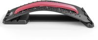 MAXXMEE Rugbrug met acupressuur- en magneetpunten | Rug- en lendenstrekkers | Rugmassageapparaat bij spierspanningen | Fitness-rugstrekkers | incl. wervelkolombescherming [zwart/rood]