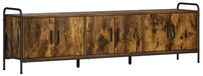 Meuble TV Chêne fumé Bois travaillé 146 x 33 x 50 cm