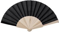 Merkloos Spaanse waaier - zwart - 42 x 23 cm - hout