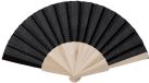 Merkloos Spaanse waaier - zwart - 42 x 23 cm - hout