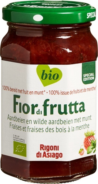 Fiordifrutta Fiordifrutta Jam Aardbeien en Wilde Aarbeien met Munt